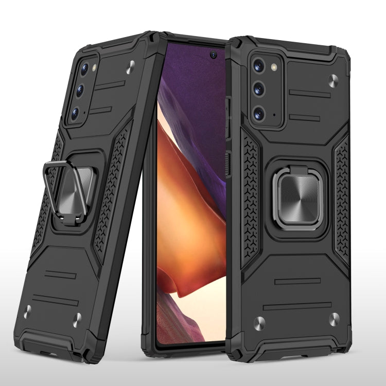 For Samsung Galaxy Note20 Magnetic Armor Shockproof TPU + PC Case with Metal Ring Holder