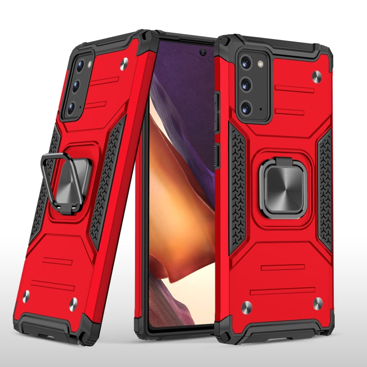 For Samsung Galaxy Note20 Magnetic Armor Shockproof TPU + PC Case with Metal Ring Holder