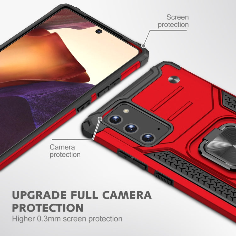 For Samsung Galaxy Note20 Magnetic Armor Shockproof TPU + PC Case with Metal Ring Holder