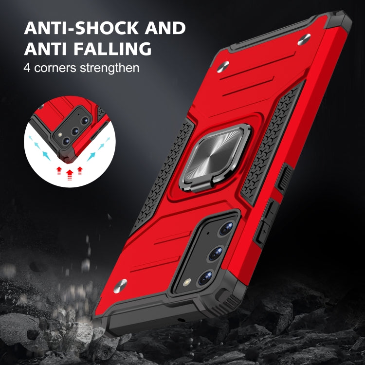For Samsung Galaxy Note20 Magnetic Armor Shockproof TPU + PC Case with Metal Ring Holder