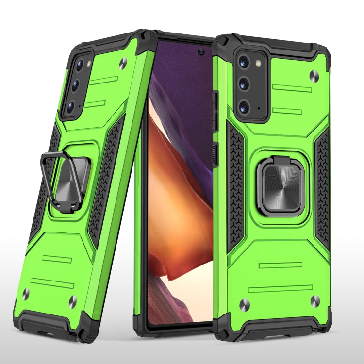 For Samsung Galaxy Note20 Magnetic Armor Shockproof TPU + PC Case with Metal Ring Holder