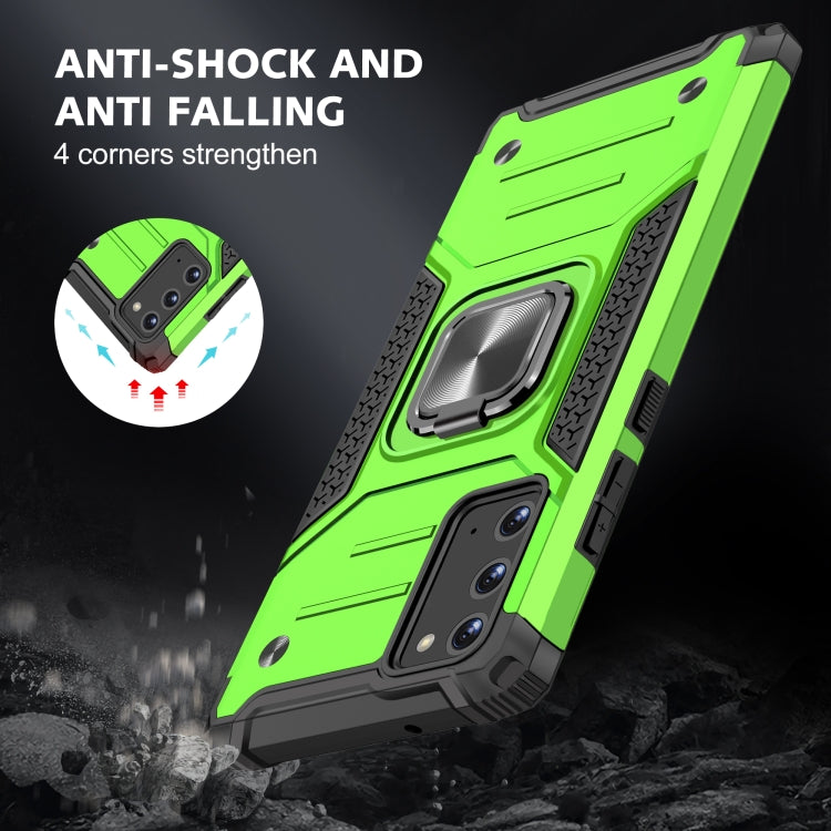 For Samsung Galaxy Note20 Magnetic Armor Shockproof TPU + PC Case with Metal Ring Holder
