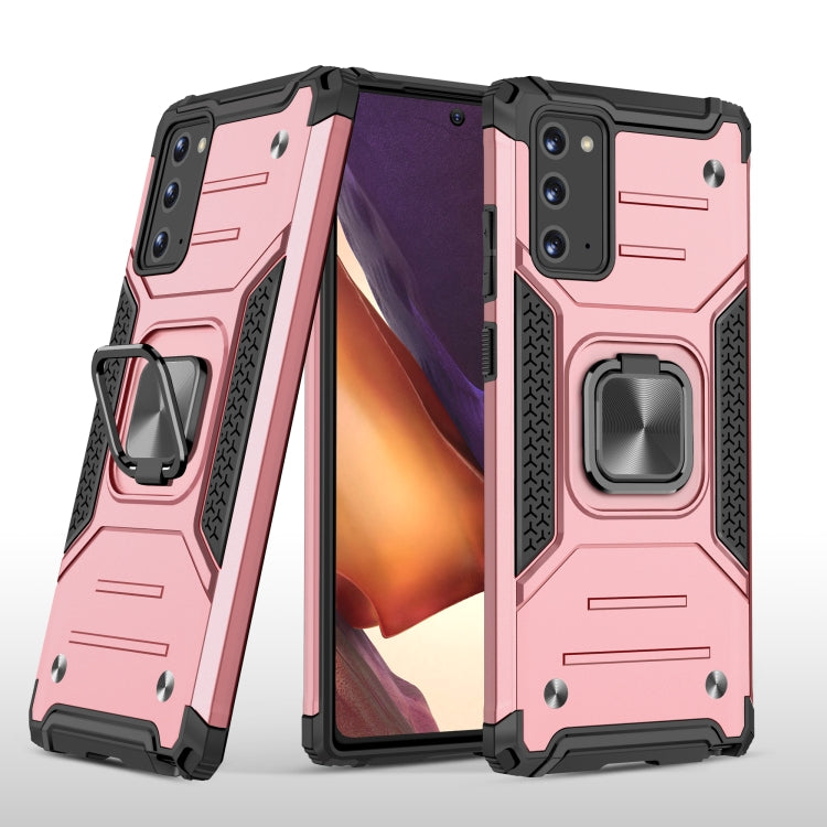 For Samsung Galaxy Note20 Magnetic Armor Shockproof TPU + PC Case with Metal Ring Holder