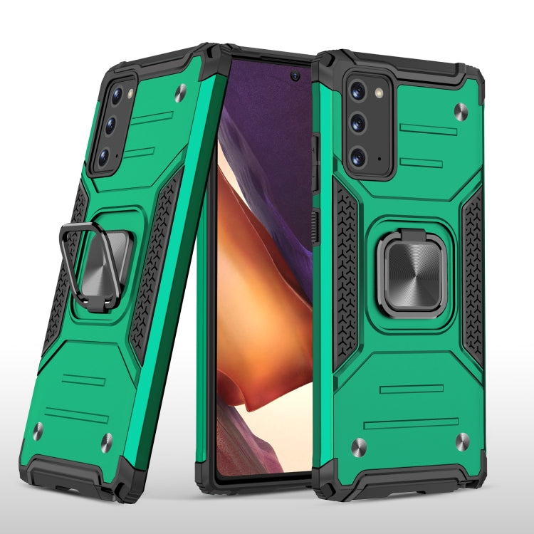 For Samsung Galaxy Note20 Magnetic Armor Shockproof TPU + PC Case with Metal Ring Holder
