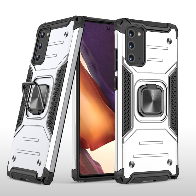 For Samsung Galaxy Note20 Magnetic Armor Shockproof TPU + PC Case with Metal Ring Holder