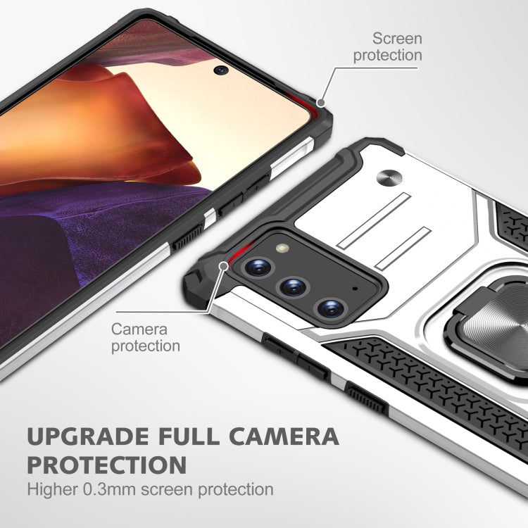 For Samsung Galaxy Note20 Magnetic Armor Shockproof TPU + PC Case with Metal Ring Holder