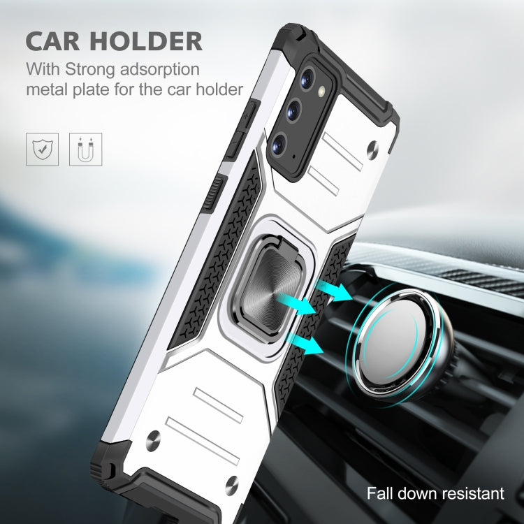 For Samsung Galaxy Note20 Magnetic Armor Shockproof TPU + PC Case with Metal Ring Holder