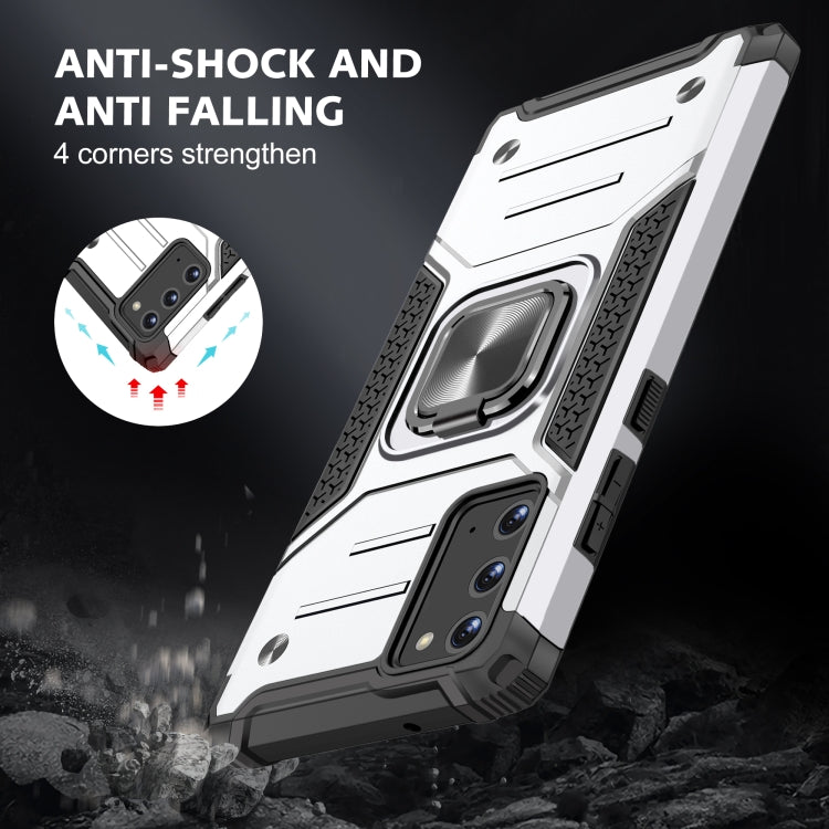 For Samsung Galaxy Note20 Magnetic Armor Shockproof TPU + PC Case with Metal Ring Holder