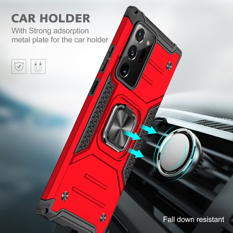 For Samsung Galaxy Note20 Ultra Magnetic Armor Shockproof TPU + PC Case with Metal Ring Holder