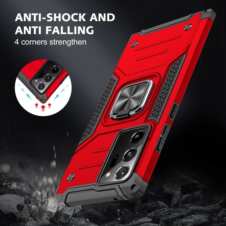 For Samsung Galaxy Note20 Ultra Magnetic Armor Shockproof TPU + PC Case with Metal Ring Holder