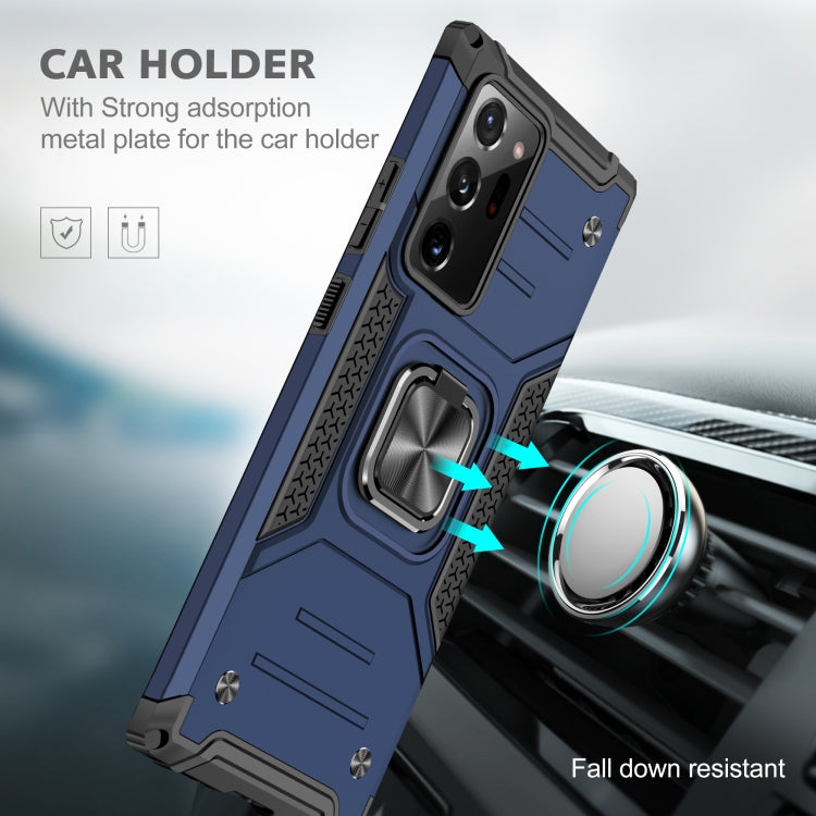 For Samsung Galaxy Note20 Ultra Magnetic Armor Shockproof TPU + PC Case with Metal Ring Holder