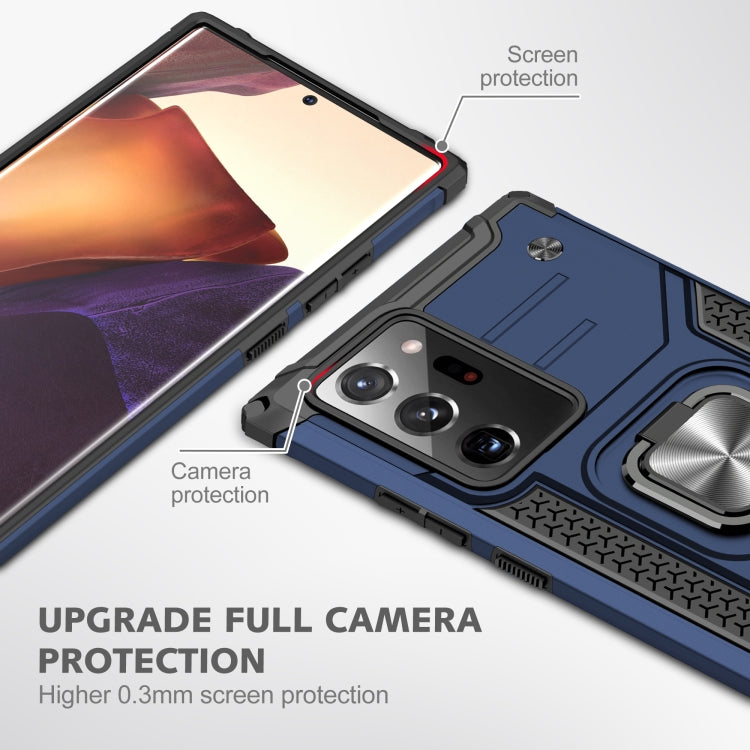 For Samsung Galaxy Note20 Ultra Magnetic Armor Shockproof TPU + PC Case with Metal Ring Holder