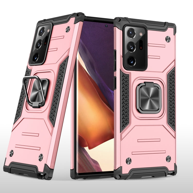 For Samsung Galaxy Note20 Ultra Magnetic Armor Shockproof TPU + PC Case with Metal Ring Holder