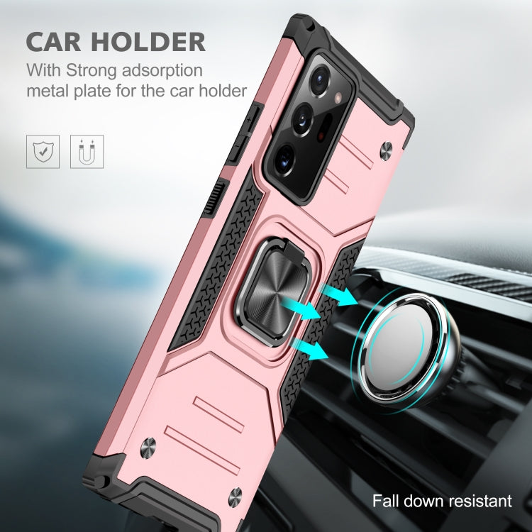 For Samsung Galaxy Note20 Ultra Magnetic Armor Shockproof TPU + PC Case with Metal Ring Holder