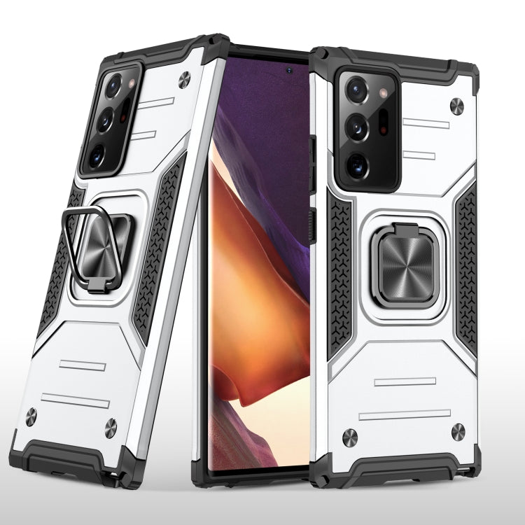 For Samsung Galaxy Note20 Ultra Magnetic Armor Shockproof TPU + PC Case with Metal Ring Holder