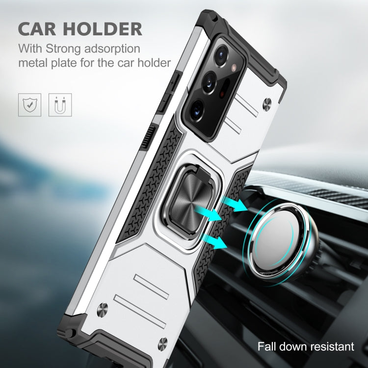 For Samsung Galaxy Note20 Ultra Magnetic Armor Shockproof TPU + PC Case with Metal Ring Holder