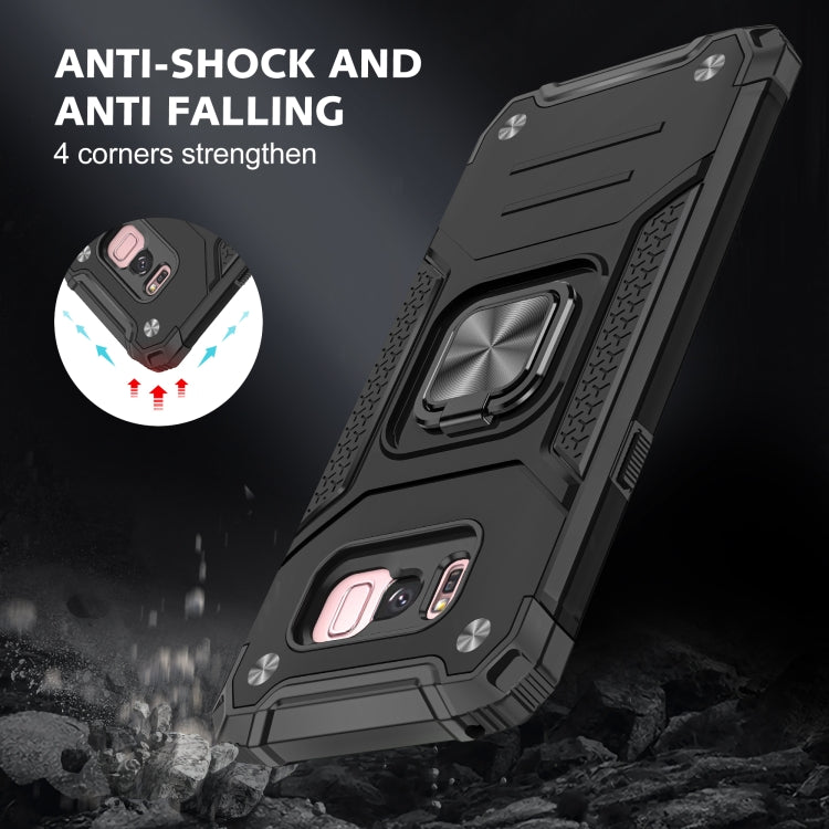 For Samsung Galaxy S8 Magnetic Armor Shockproof TPU + PC Case with Metal Ring Holder