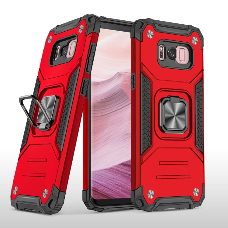For Samsung Galaxy S8 Magnetic Armor Shockproof TPU + PC Case with Metal Ring Holder