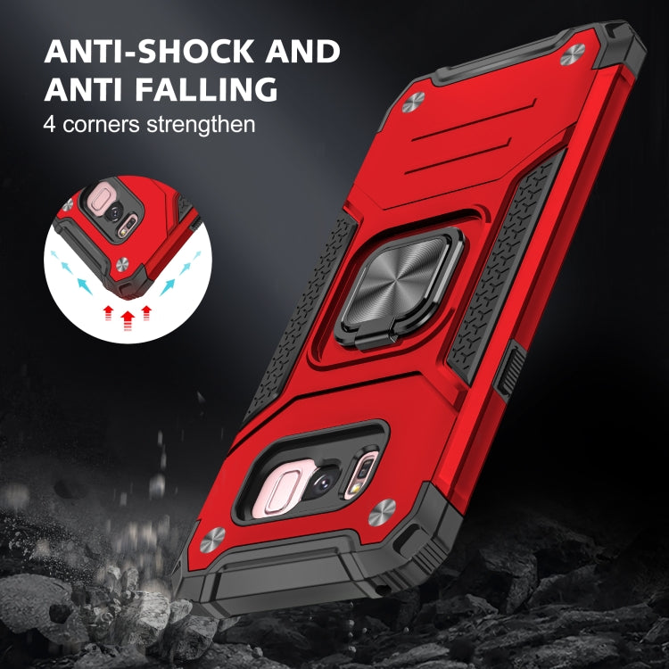 For Samsung Galaxy S8 Magnetic Armor Shockproof TPU + PC Case with Metal Ring Holder