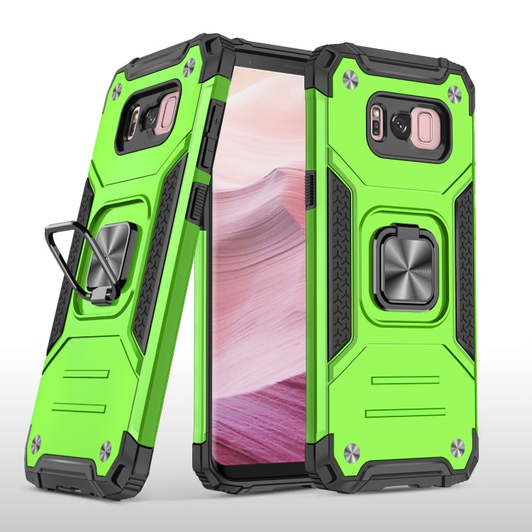 For Samsung Galaxy S8 Magnetic Armor Shockproof TPU + PC Case with Metal Ring Holder