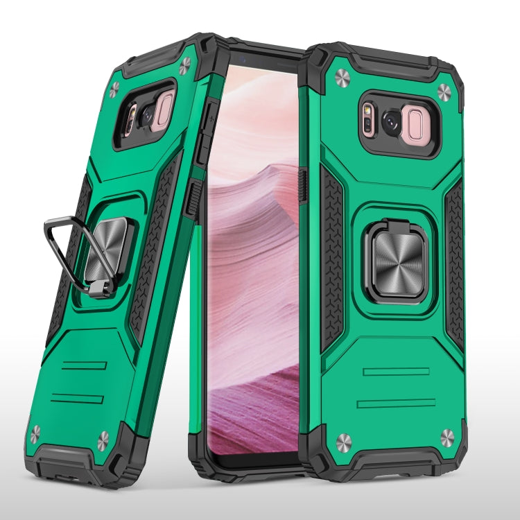 For Samsung Galaxy S8 Magnetic Armor Shockproof TPU + PC Case with Metal Ring Holder