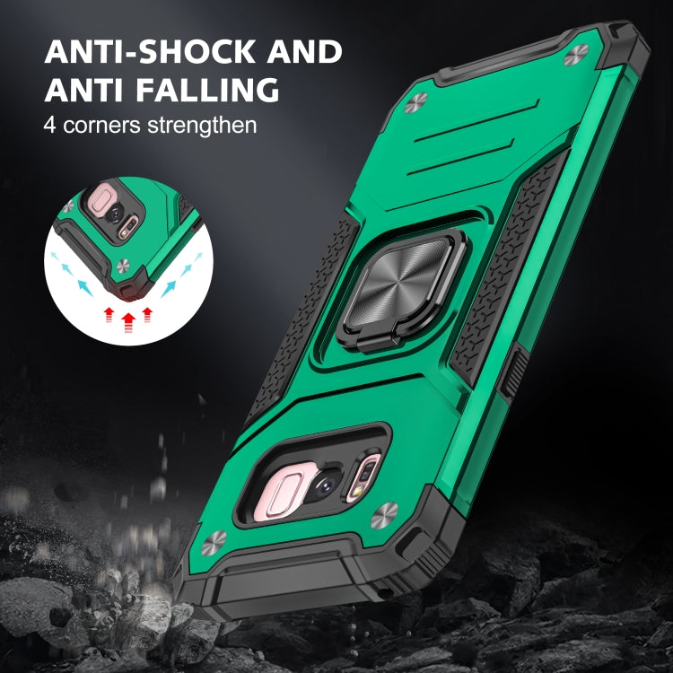 For Samsung Galaxy S8 Magnetic Armor Shockproof TPU + PC Case with Metal Ring Holder