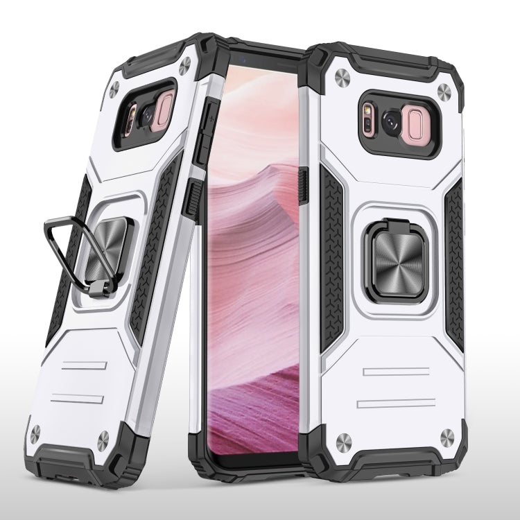 For Samsung Galaxy S8 Magnetic Armor Shockproof TPU + PC Case with Metal Ring Holder
