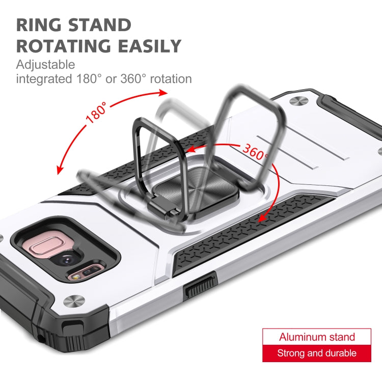 For Samsung Galaxy S8 Magnetic Armor Shockproof TPU + PC Case with Metal Ring Holder