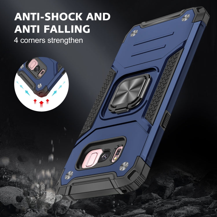 For Samsung Galaxy S8+ Magnetic Armor Shockproof TPU + PC Case with Metal Ring Holder