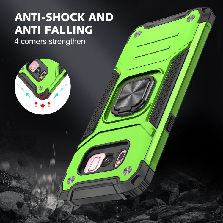 For Samsung Galaxy S8+ Magnetic Armor Shockproof TPU + PC Case with Metal Ring Holder