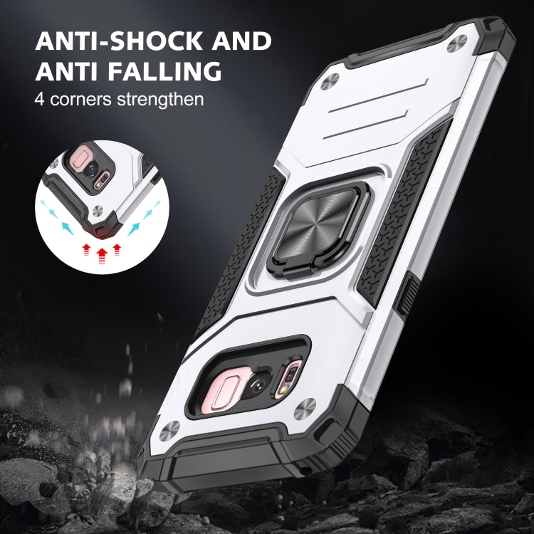 For Samsung Galaxy S8+ Magnetic Armor Shockproof TPU + PC Case with Metal Ring Holder