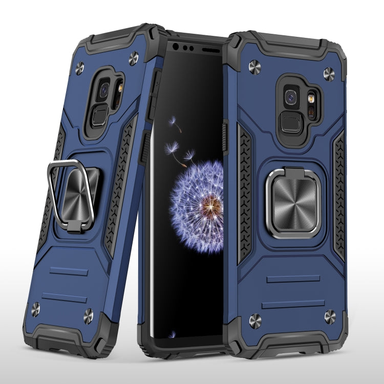 For Samsung Galaxy S9 Magnetic Armor Shockproof TPU + PC Case with Metal Ring Holder