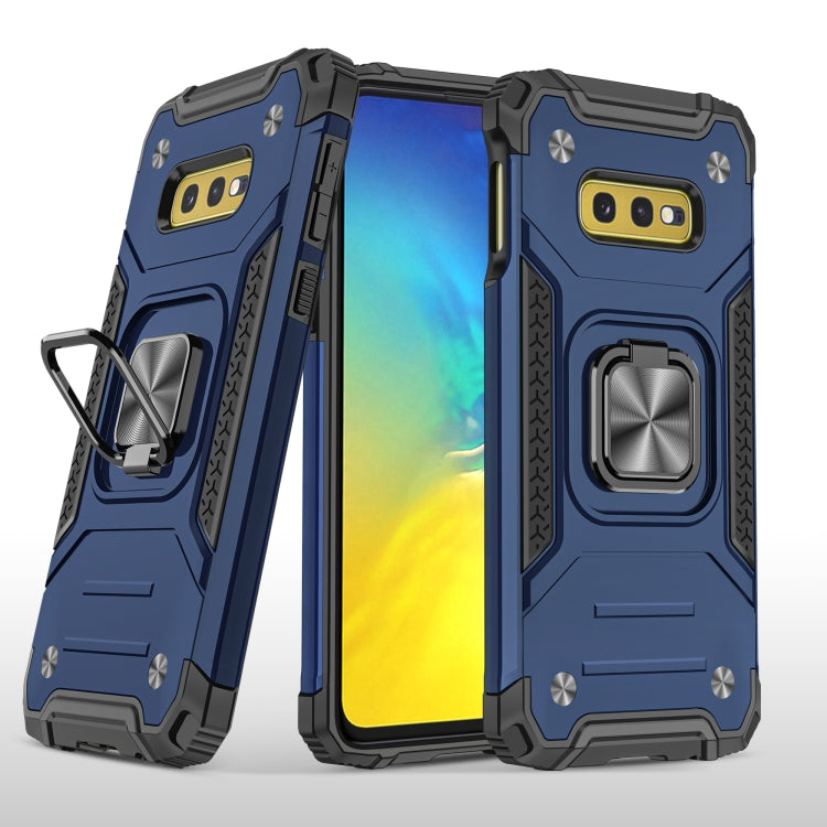 For Samsung Galaxy S10e Magnetic Armor Shockproof TPU + PC Case with Metal Ring Holder