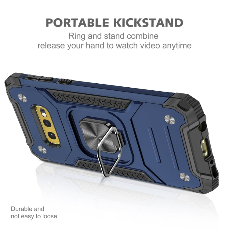 For Samsung Galaxy S10e Magnetic Armor Shockproof TPU + PC Case with Metal Ring Holder