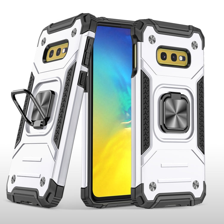 For Samsung Galaxy S10e Magnetic Armor Shockproof TPU + PC Case with Metal Ring Holder