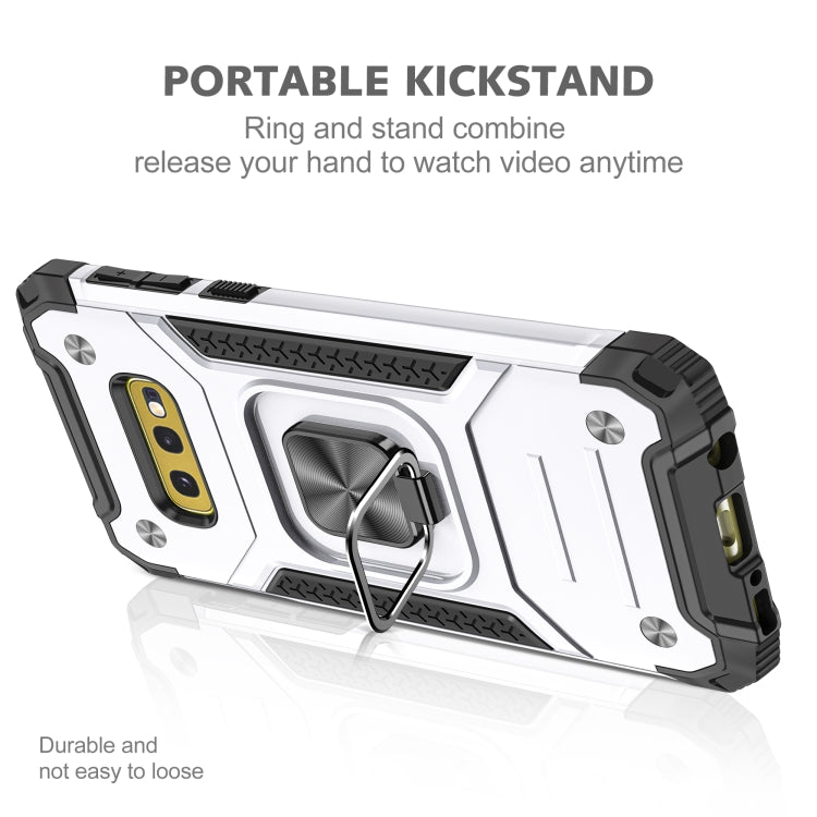 For Samsung Galaxy S10e Magnetic Armor Shockproof TPU + PC Case with Metal Ring Holder
