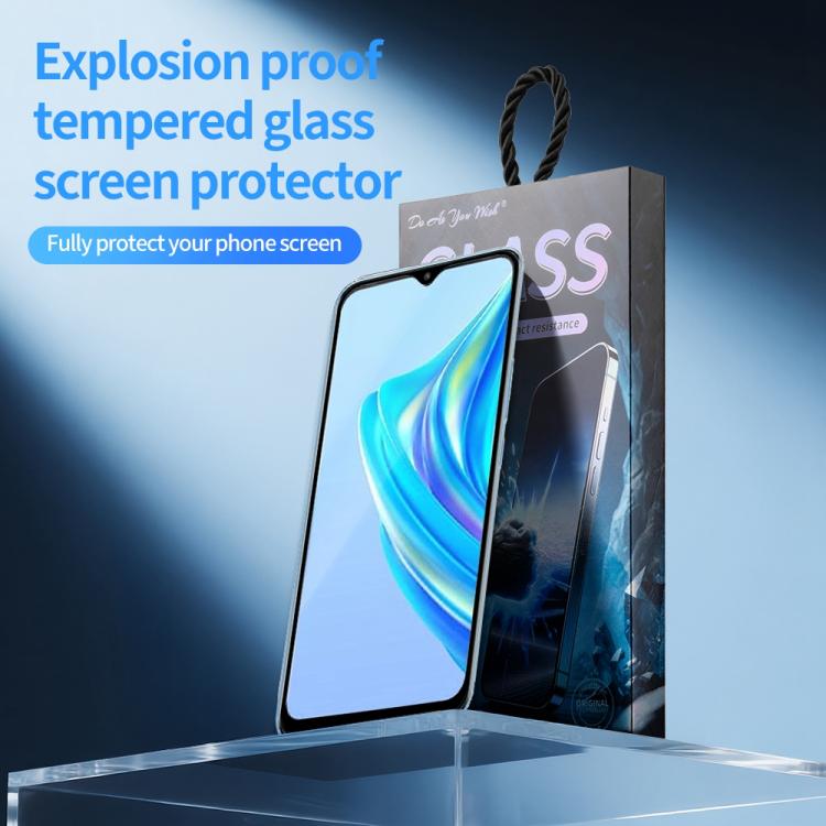For Infinix Hot 20i 5pcs / Pack Do As You Wish Silk Screen Printed HD Tempered Glass Film - Black