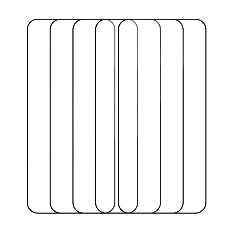For Infinix GT 30 Pro 5pcs / Pack Do As You Wish Silk Screen Printed HD Tempered Glass Film - Black