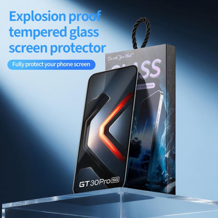 For Infinix GT 30 Pro 5pcs / Pack Do As You Wish Silk Screen Printed HD Tempered Glass Film - Black