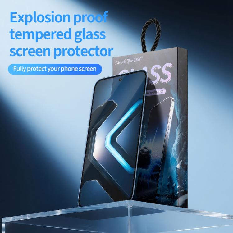 For Infinix GT 30 5G 5pcs / Pack Do As You Wish Silk Screen Printed HD Tempered Glass Film - Black