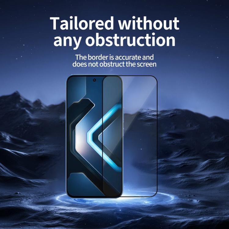For Infinix GT 30 5G 5pcs / Pack Do As You Wish Silk Screen Printed HD Tempered Glass Film - Black