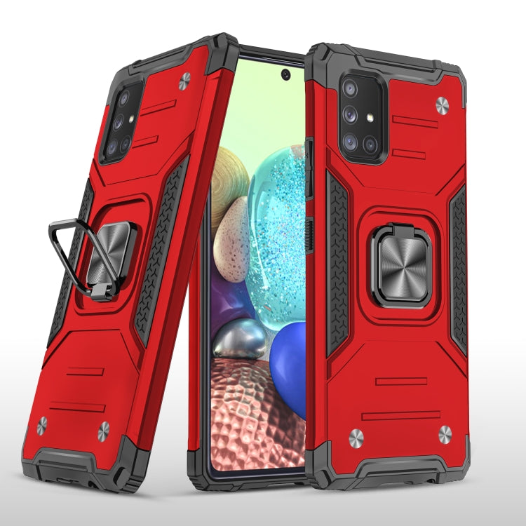 For Samsung Galaxy A71 5G Magnetic Armor Shockproof TPU + PC Case with Metal Ring Holder