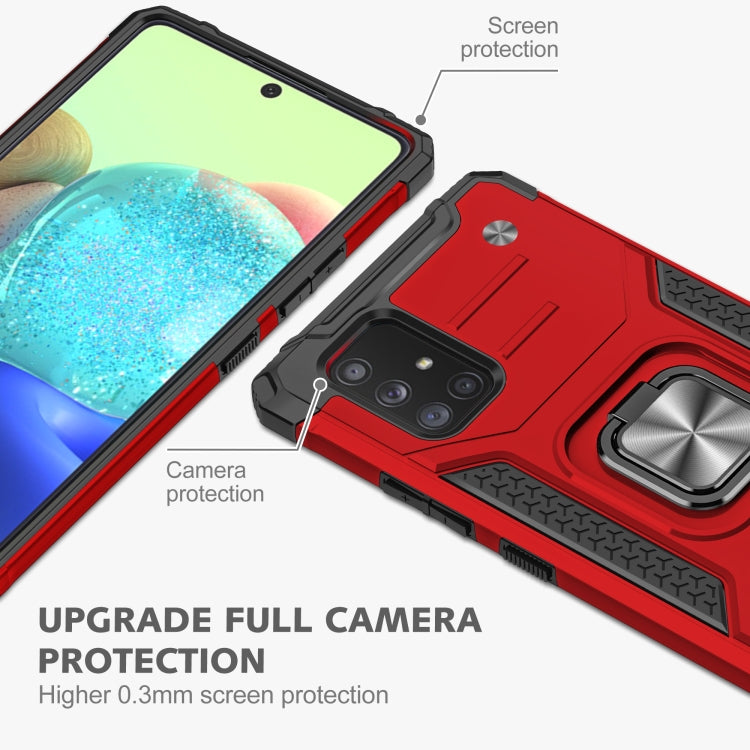 For Samsung Galaxy A71 5G Magnetic Armor Shockproof TPU + PC Case with Metal Ring Holder