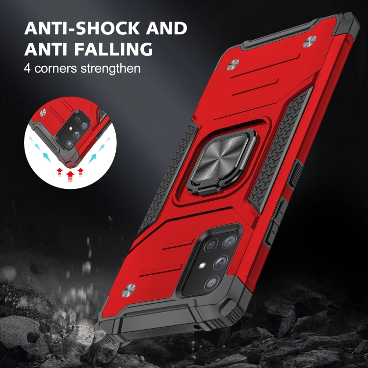 For Samsung Galaxy A71 5G Magnetic Armor Shockproof TPU + PC Case with Metal Ring Holder
