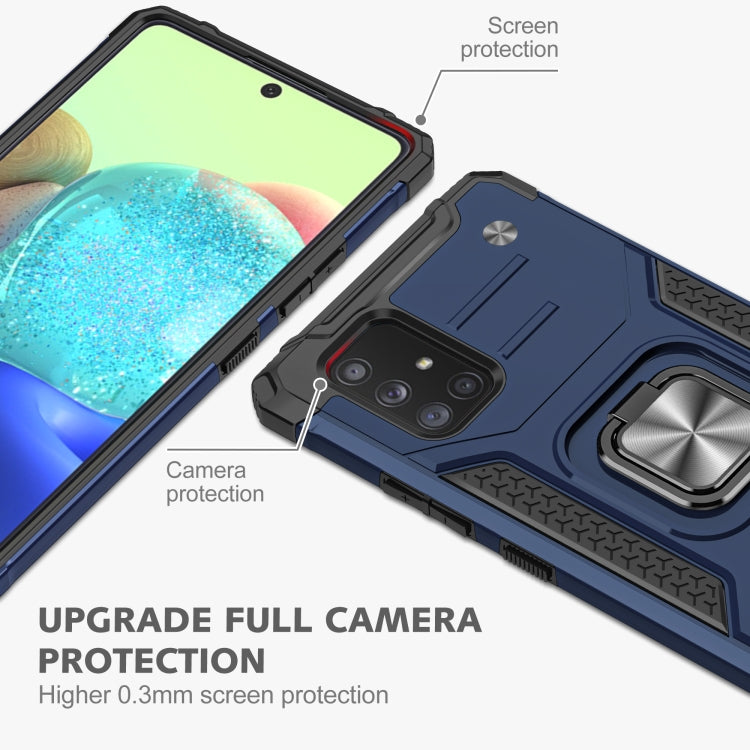 For Samsung Galaxy A71 5G Magnetic Armor Shockproof TPU + PC Case with Metal Ring Holder