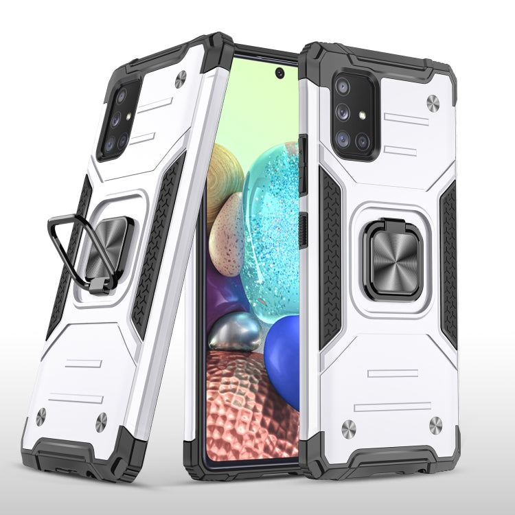 For Samsung Galaxy A71 5G Magnetic Armor Shockproof TPU + PC Case with Metal Ring Holder
