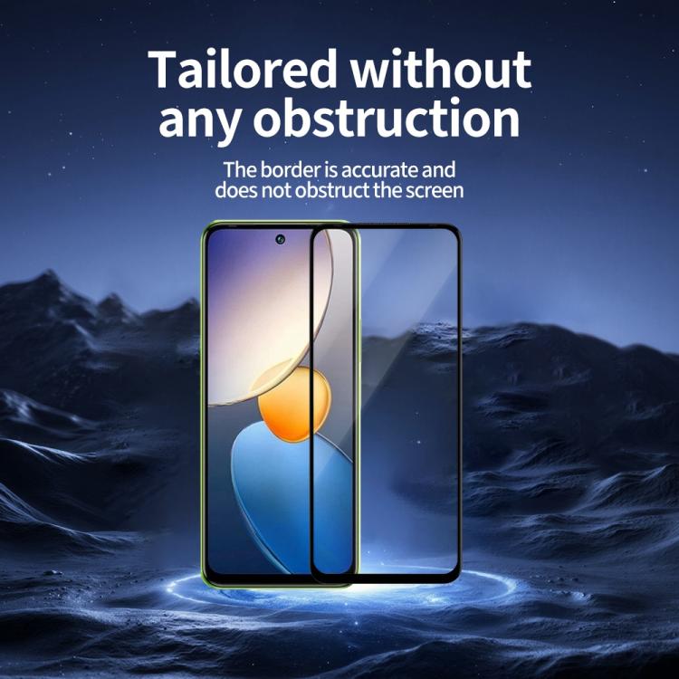 For Infinix Hot 12 5pcs / Pack Do As You Wish Silk Screen Printed HD Tempered Glass Film - Black