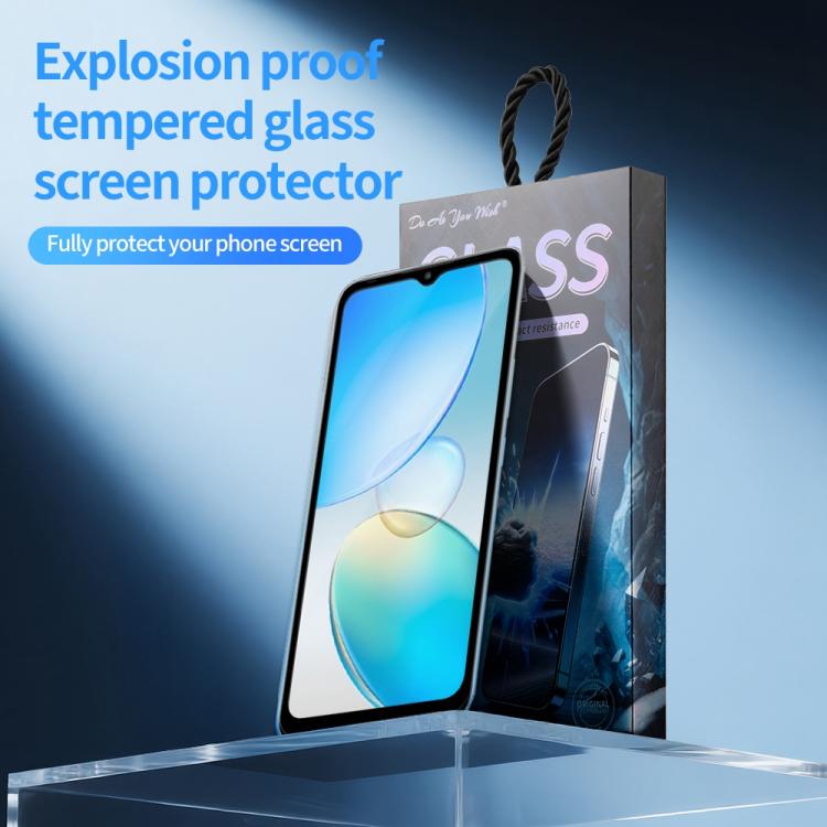 For Infinix Hot 12i 5pcs / Pack Do As You Wish Silk Screen Printed HD Tempered Glass Film - Black