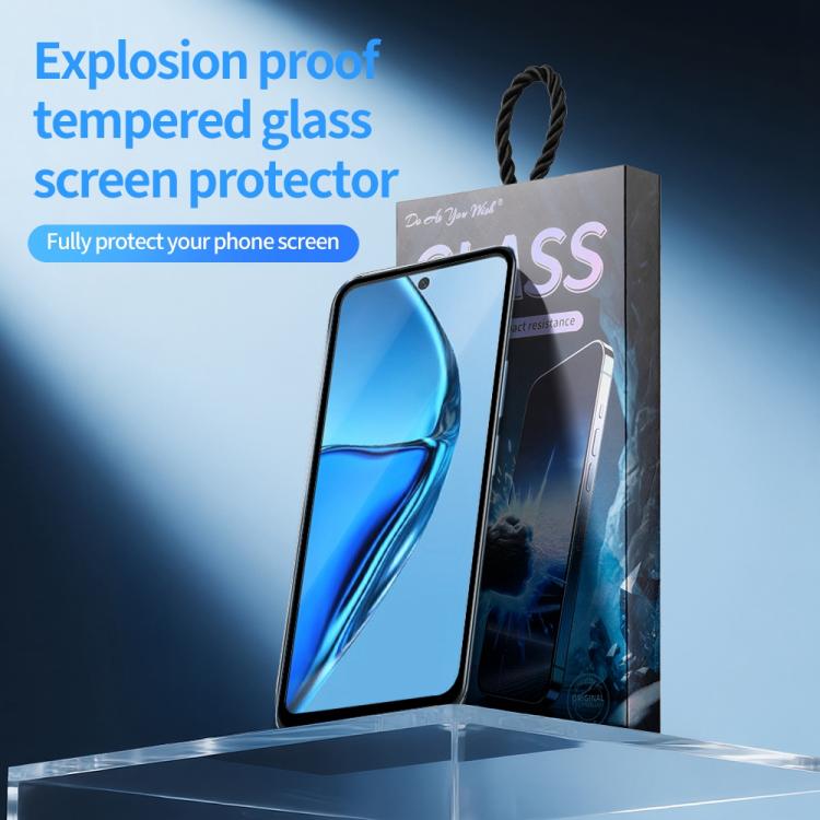 For Infinix Hot 20 5pcs / Pack Do As You Wish Silk Screen Printed HD Tempered Glass Film - Black