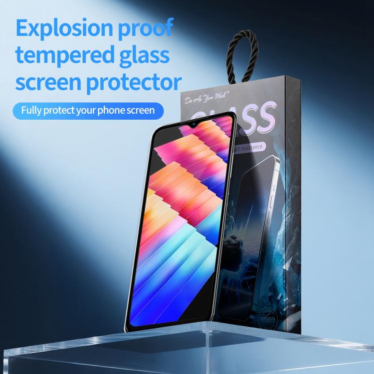 For Infinix Hot 30i 5pcs / Pack Do As You Wish Silk Screen Printed HD Tempered Glass Film - Black